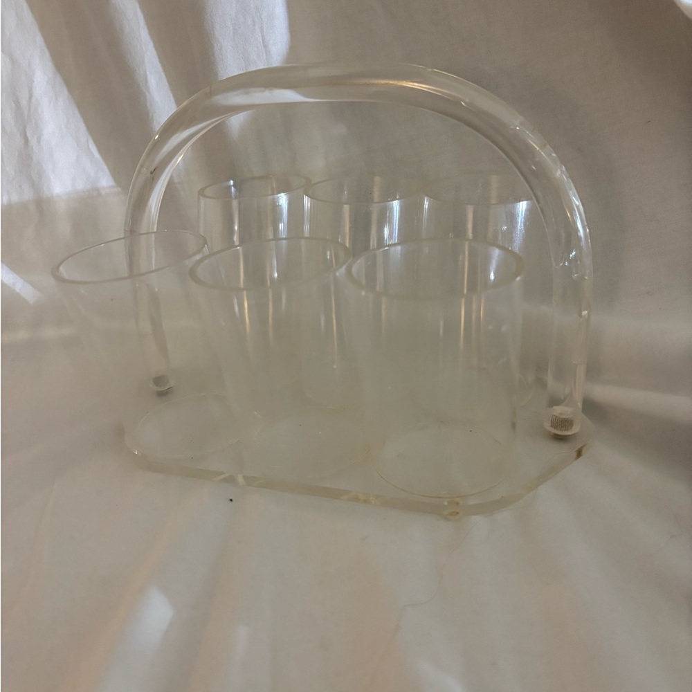 Vintage Lucite Silverware Caddy